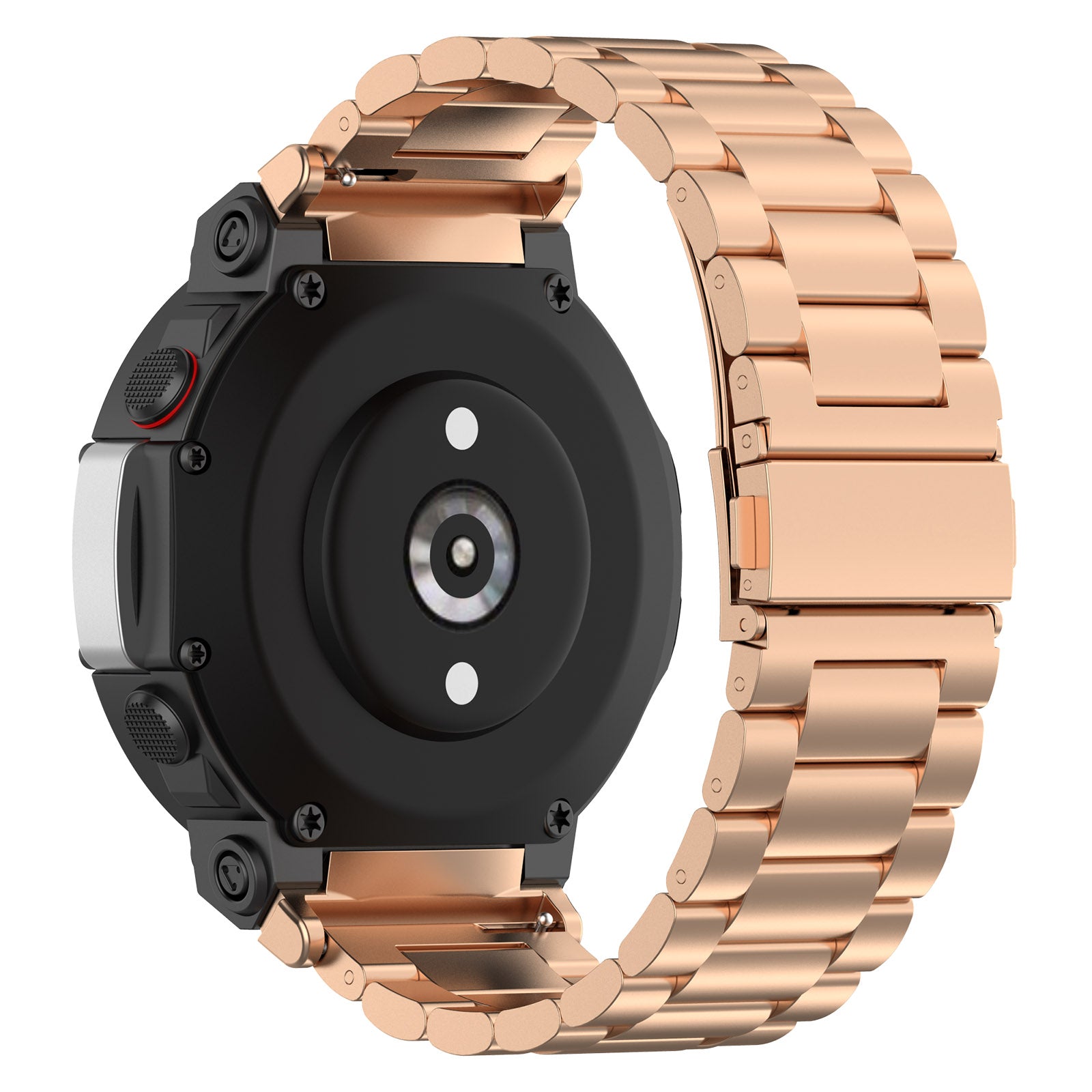 For Huami Amazfit T-Rex 2 Smart Watch Stainless Steel Watch Band Three Beads Strap Replacement with Tool For Huami Amazfit T-Rex 2 Smart Watch Stainless Steel Watch Band Three Beads Strap Replacement with Tool